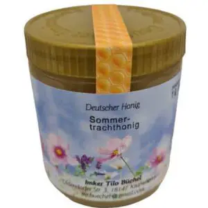 Glas Sommertrachthonig der Imkerei Rostock