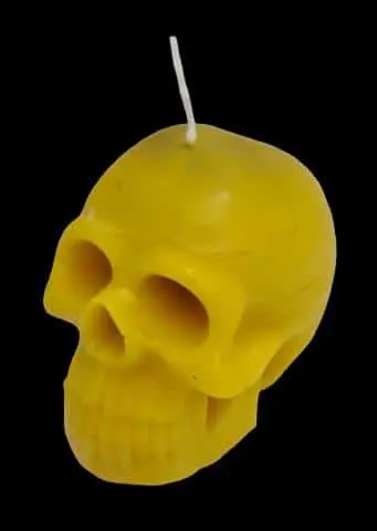 Bienenwachskerze Halloween-Totenkopf